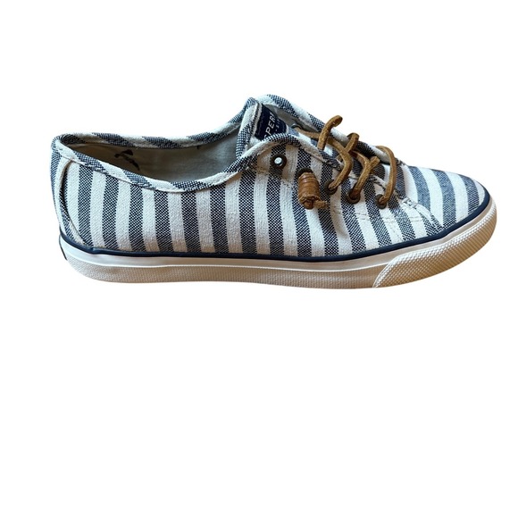 Sperry Top-Sider Crest Vibe Sneakers Women Navy White Striped Good SIZE 9 - Picture 8 of 8